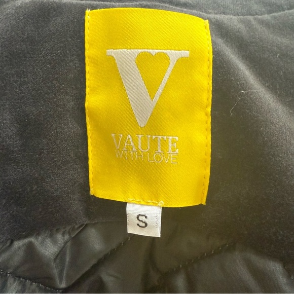 Vaute With Love Brooklyn Grey Moleskin Moto Coat Stars Vegan Handmade Women’s S - Picture 8 of 9